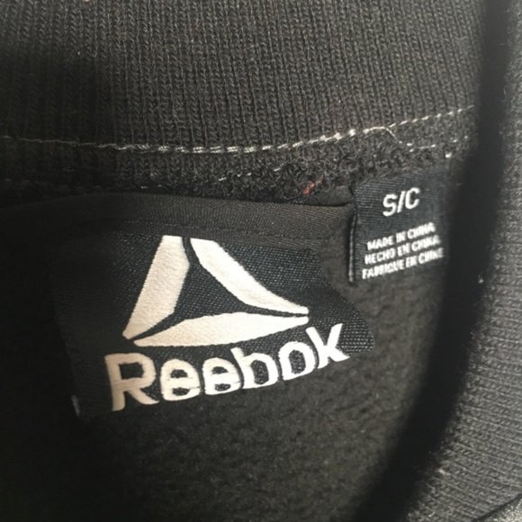 Reebok Size Small Gray & Black Soft Shell Bomber Varsity Jacket Back Logo - Picture 7 of 9